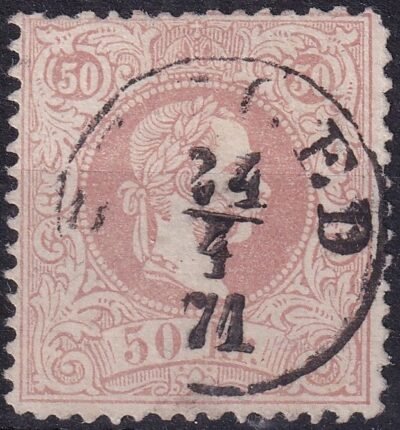 1867. 50kr, SZEGED (helybélyegzés++)