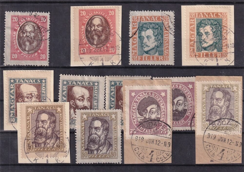 1919. Magyar Tanácsköztársaság arcképei összeállítás több kivágással!