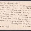 1929. Jávorka Sándor Kossuth-díjas botanikus, 1943-ban az MTA igazgatója,  Bécsbe feladott autógráf levelezőlapja