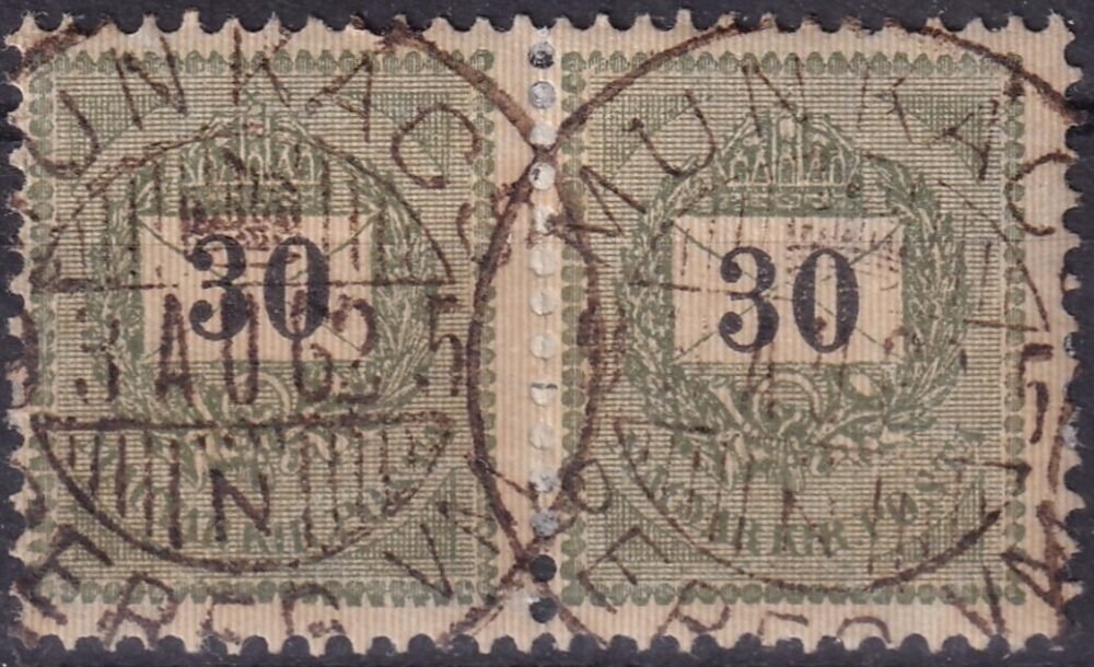 1889. 30kr pár, az egyiken szám elcsúszás!