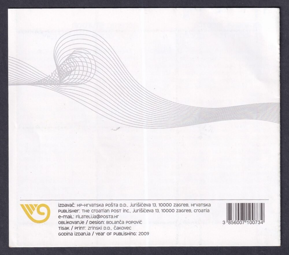 2009. Horvátország, Folyókban élő halak bélyegfüzet