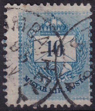 1881. II. /E/ 10kr elcsúszott, jobboldalon képbe fogazással
