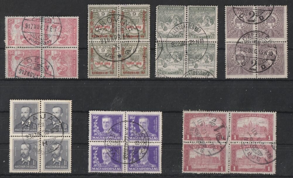 Bélyegzés gyűjtőknek! Összefüggő használt bélyegek szép bélyegzésekkel.