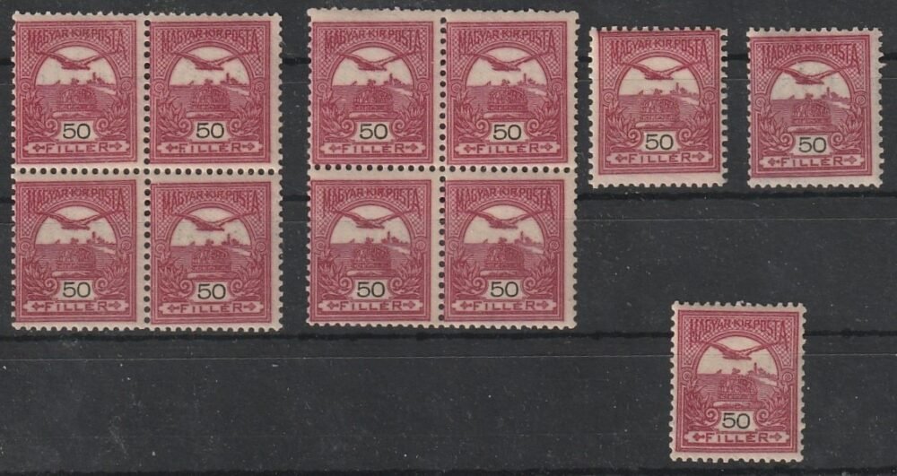 1904. Turul 50f, sötétborvörös** (11 db)
