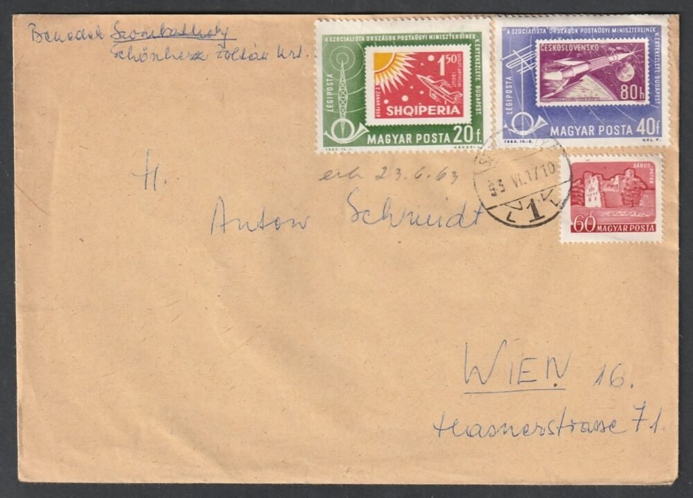 1953. Bécsbe feladott levél