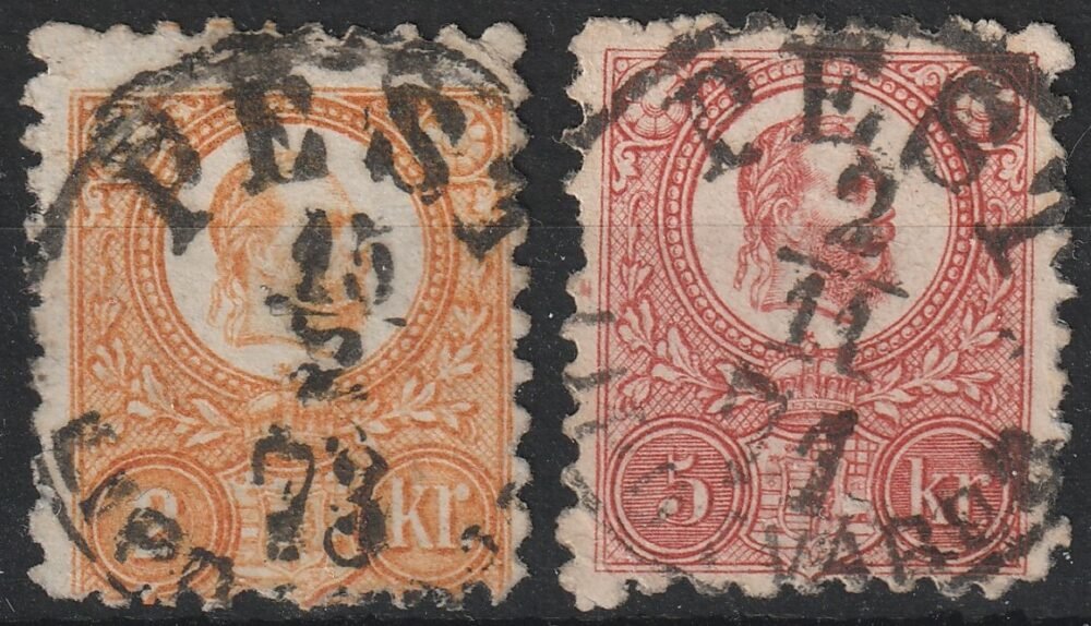 1871. Réznyomat 2kr és 3kr PESTH