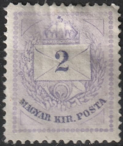 1874. 2kr, /A/ szürkésibolya