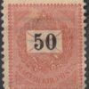 1889. /E/ 50kr, B4 (nagyon ritka) centrált vízjel állással
