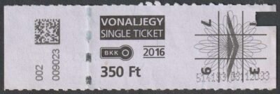 2016, Vonaljegy, 350Ft