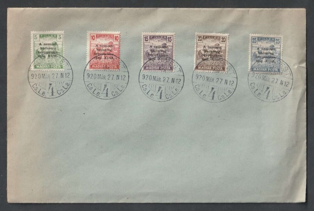 1920. A Nemzeti hadsereg bevonulása sor alkalmi borítékon (MBK min. 60 pont)