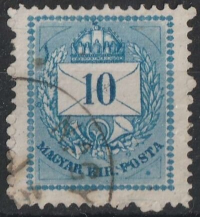 1874. 10 kr látványos, ismétlődő lemezhibával