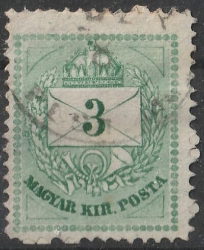 1874. 3kr, javított háromszögek