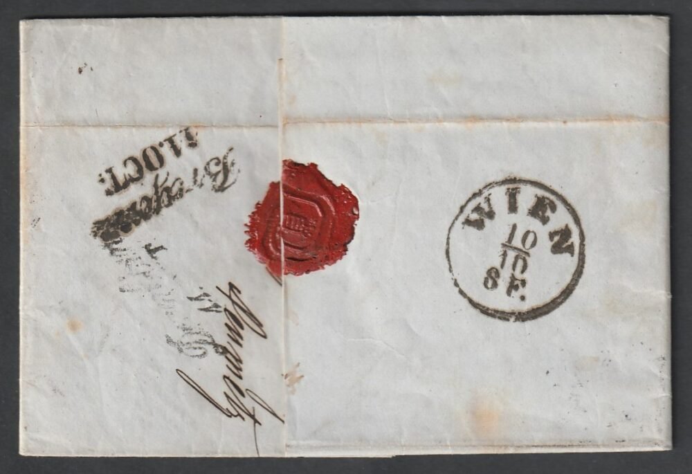 1861. Neusatz, levél teljes tartalommal