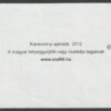 2009. 20 éves a MAFITT emlékív - hátoldalon felülnyomattal "2012. Karácsonyi ajándák"