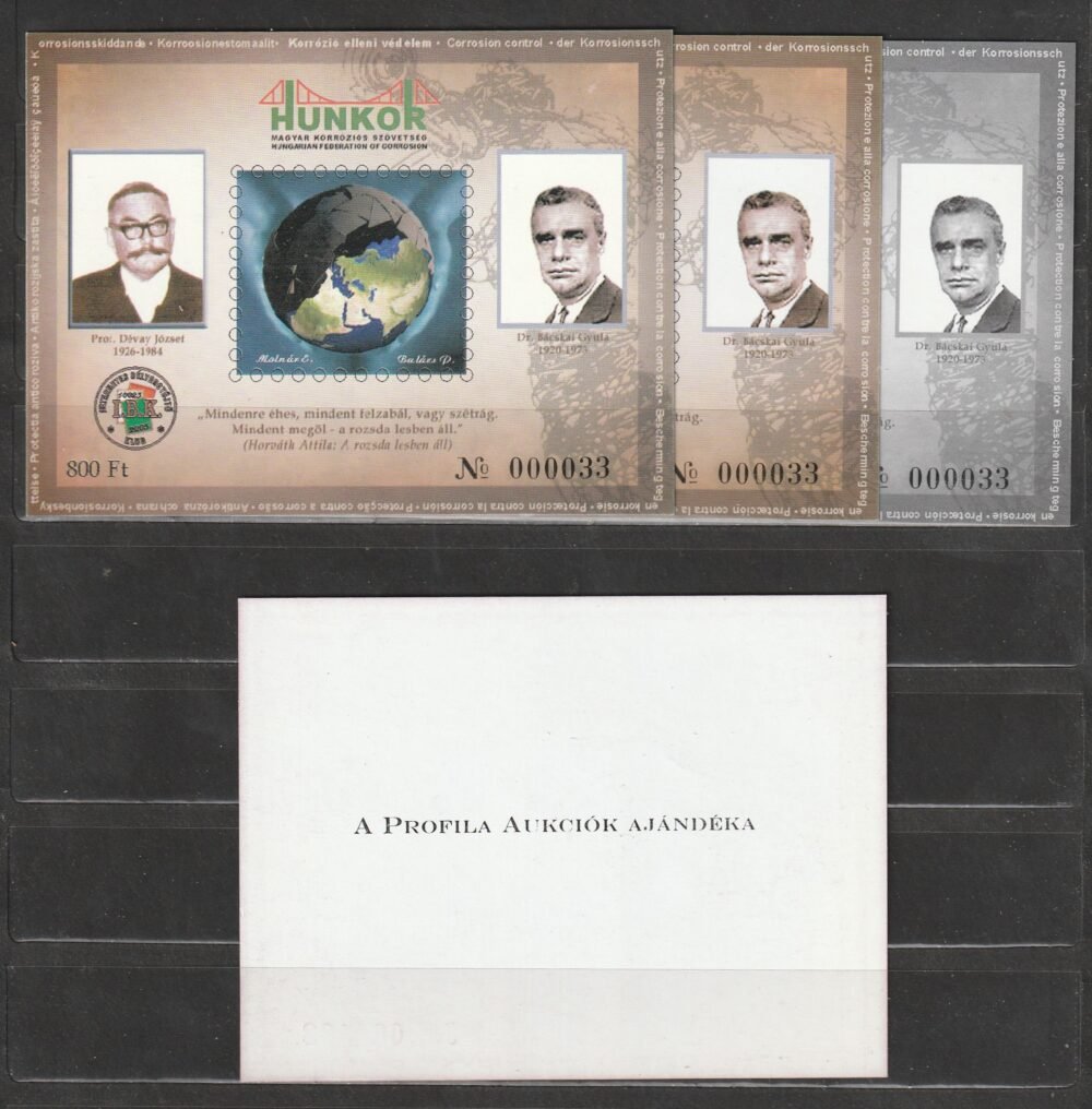 Profila 4 db-os emlékív garnitúra