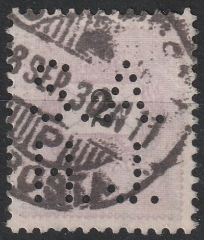 "S.A.M.J" perfin bélyeg (Lente 200 pont)