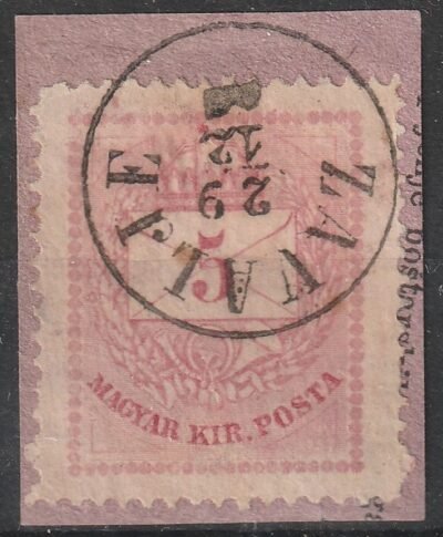 1874. 5kr II. kivágás - ZAVALJE