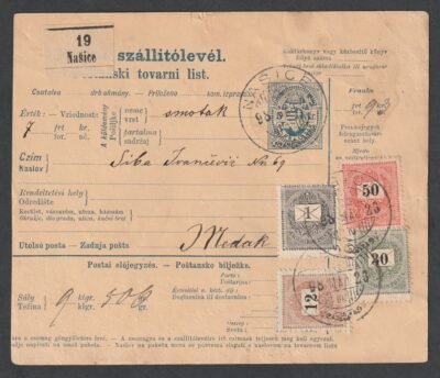 1898. NASIČE, Medakra feladott magyar-horvát nyelvű szállítólevél, 93kr díjtétellel - Image 3