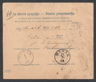 1898. NASIČE, Medakra feladott magyar-horvát nyelvű szállítólevél, 93kr díjtétellel - Image 2