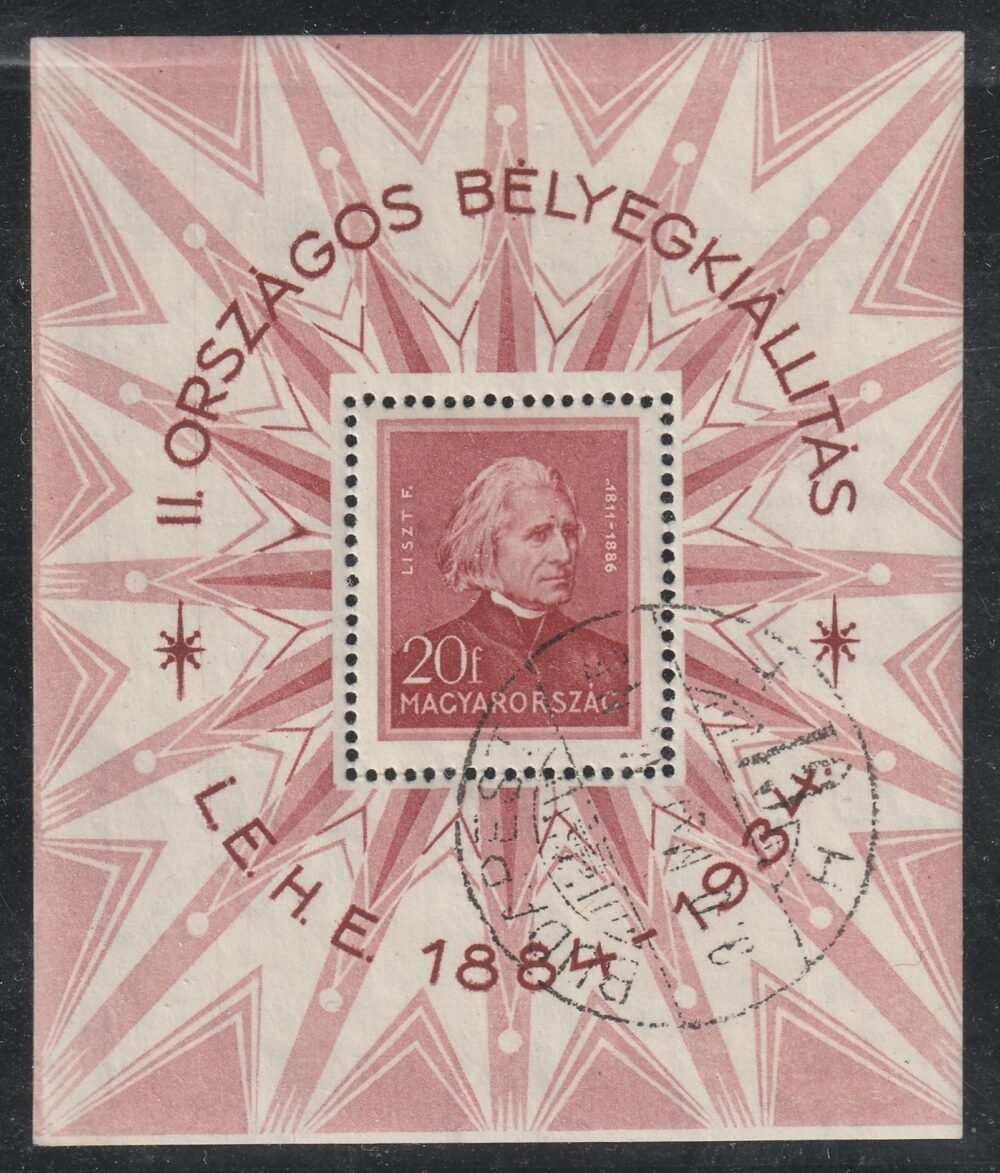 1934. LEHE blokk Budapest bélyegzéssel ( 25.000 )