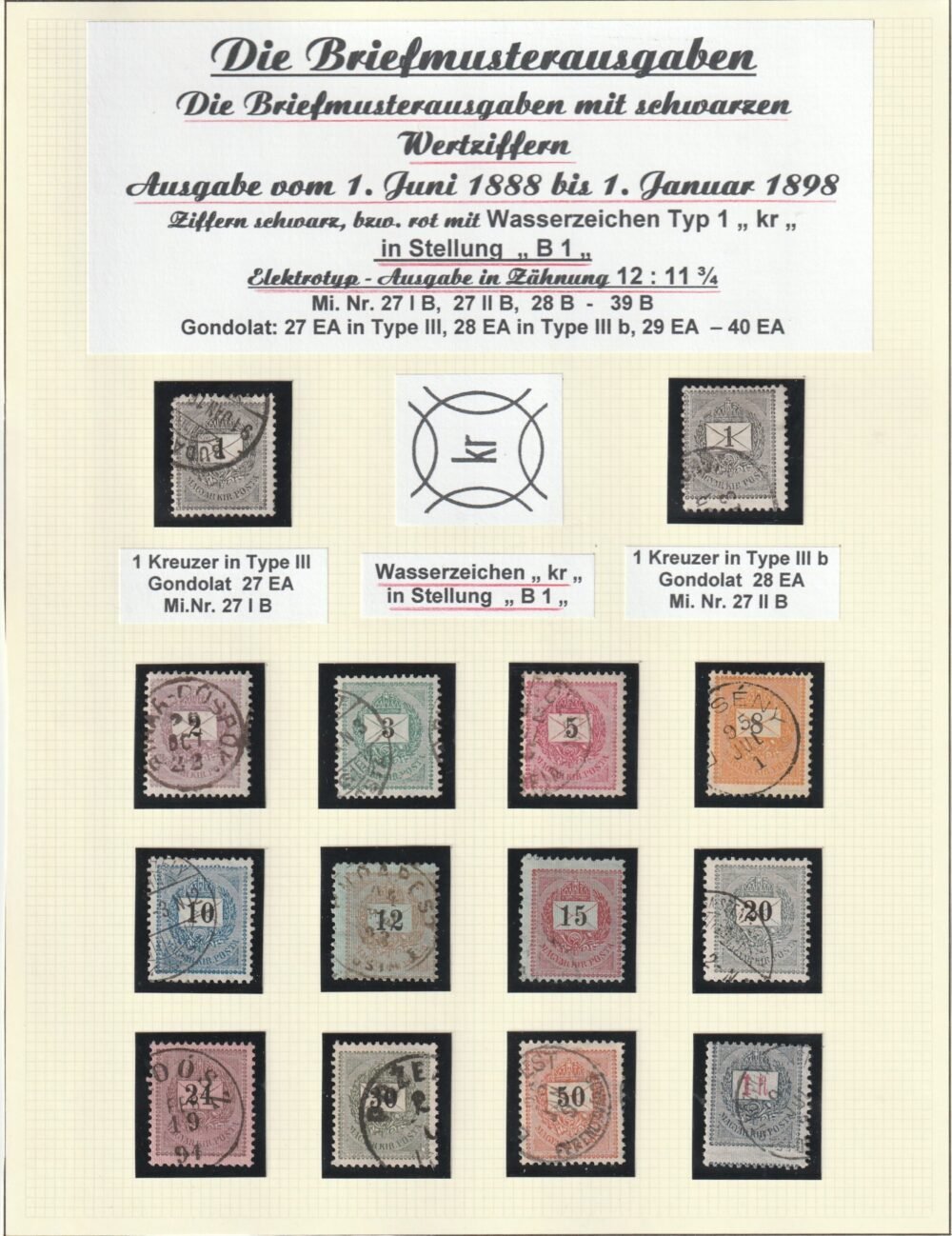 1888-1889. Feketeszámú sztereo és elektro típusokat feldolgozó gyűjtemény vízjel állásokkal sok egyéb érdkességgel, különleges lehetőség!!! - Image 22
