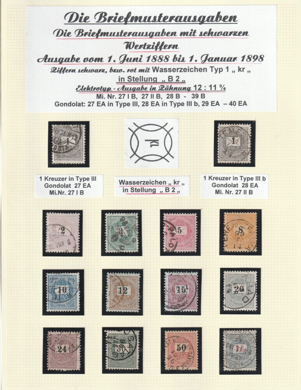 1888-1889. Feketeszámú sztereo és elektro típusokat feldolgozó gyűjtemény vízjel állásokkal sok egyéb érdkességgel, különleges lehetőség!!! - Image 23