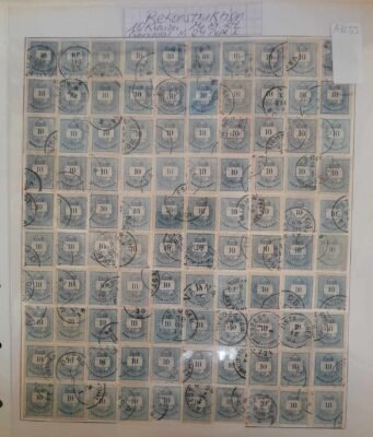 1881. 10 kr 100 képes ívrekonstrukció - Image 2