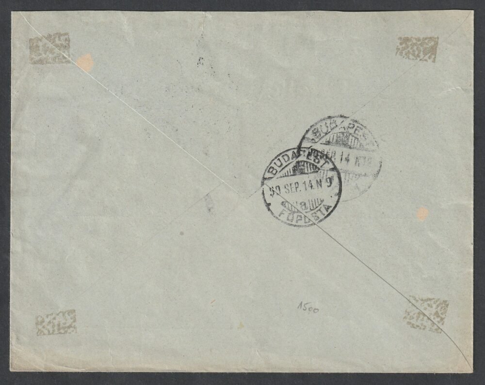 1899. Pozsony, Budapestre feladott levél 2+3 krajcár színes bérmentesítéssel - Image 2
