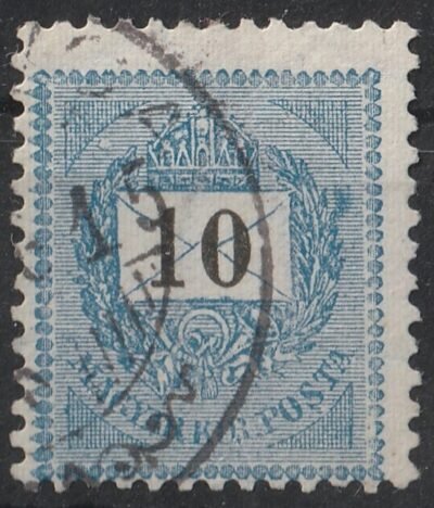 1889. 10kr /E/ alapvonal szakadás