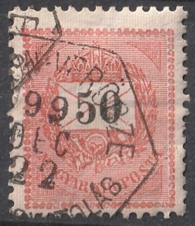 1898. 50 kr /E/ - SZLAVON-VERÖCZE / PÉNZROVATOLÁS