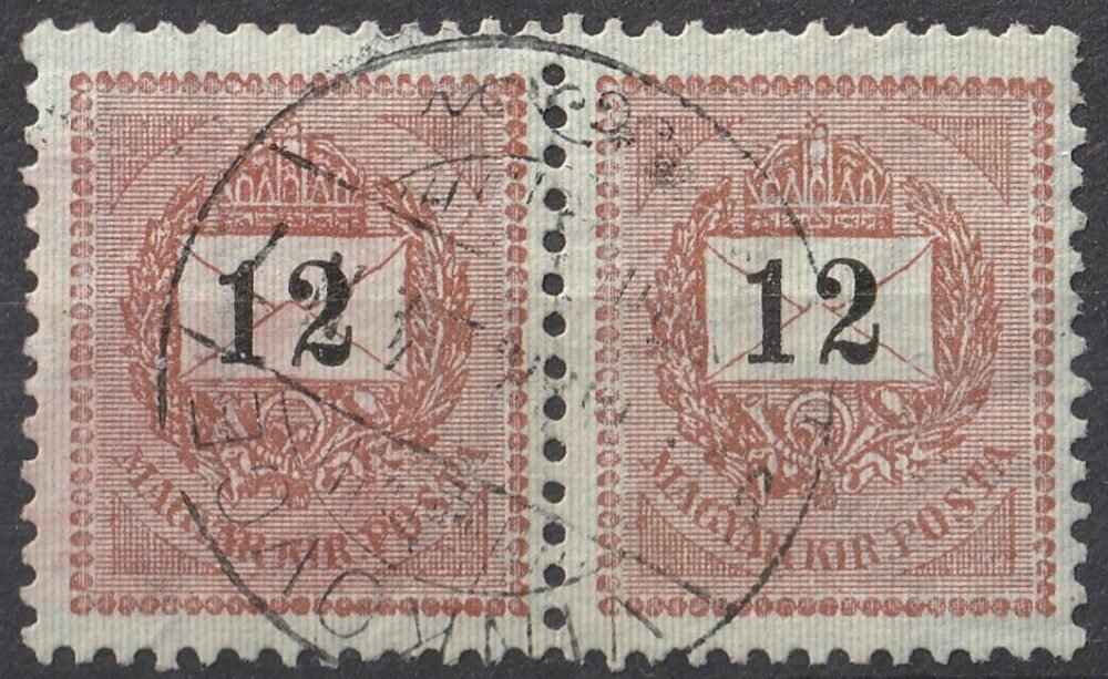 1898. 12kr /E/ pár eltömődött vízhellel