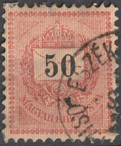 1889. 50 kr /B/ sorfogazással