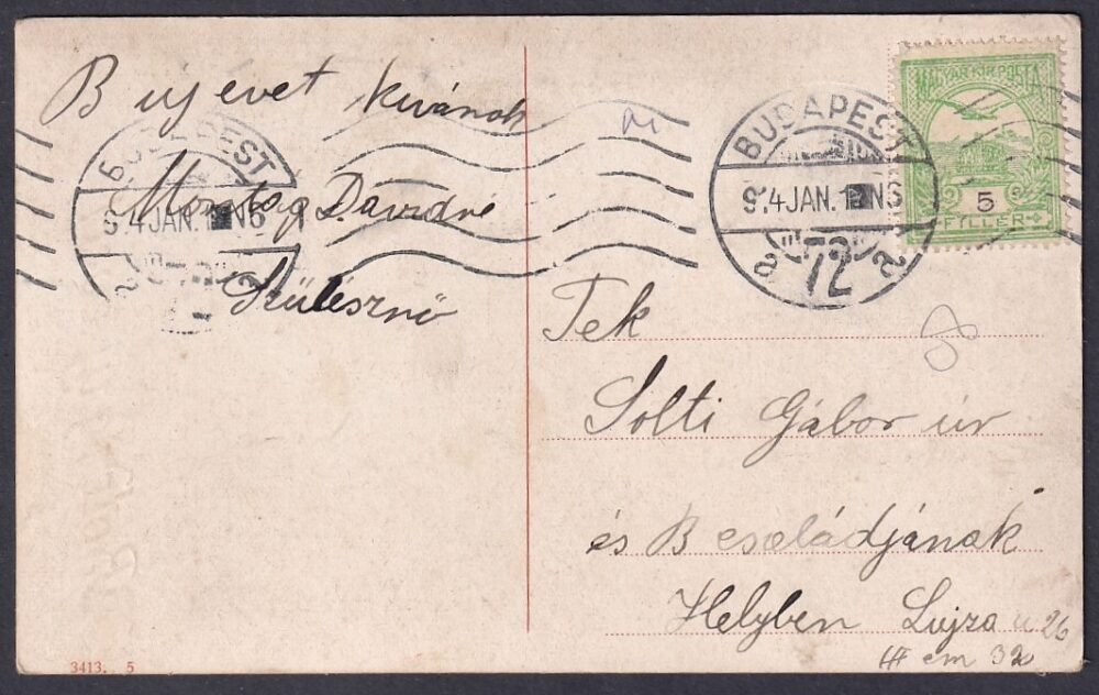 1914. Budapest helyben feladott képeslap