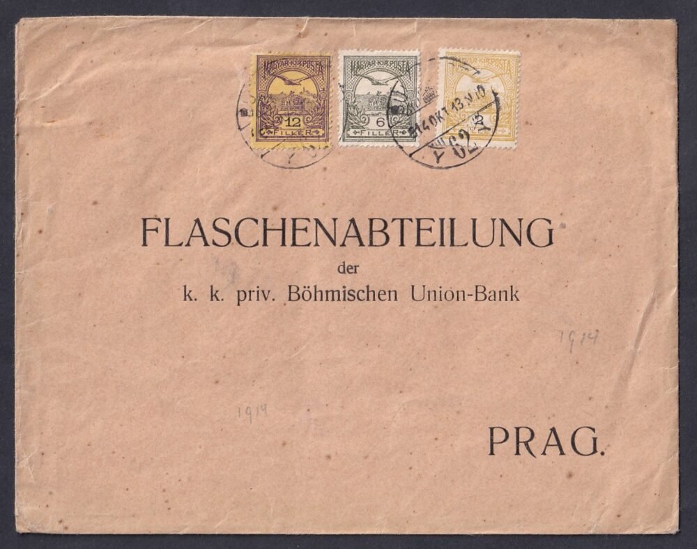 1914. Újverbász, Prágába feladott levél