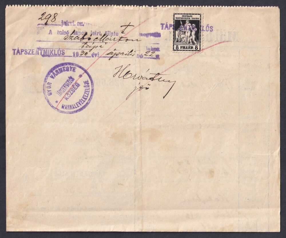 1930. Marhalevél