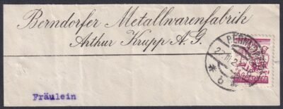 1927. Ausztria, perfin bélyeg kivágáson