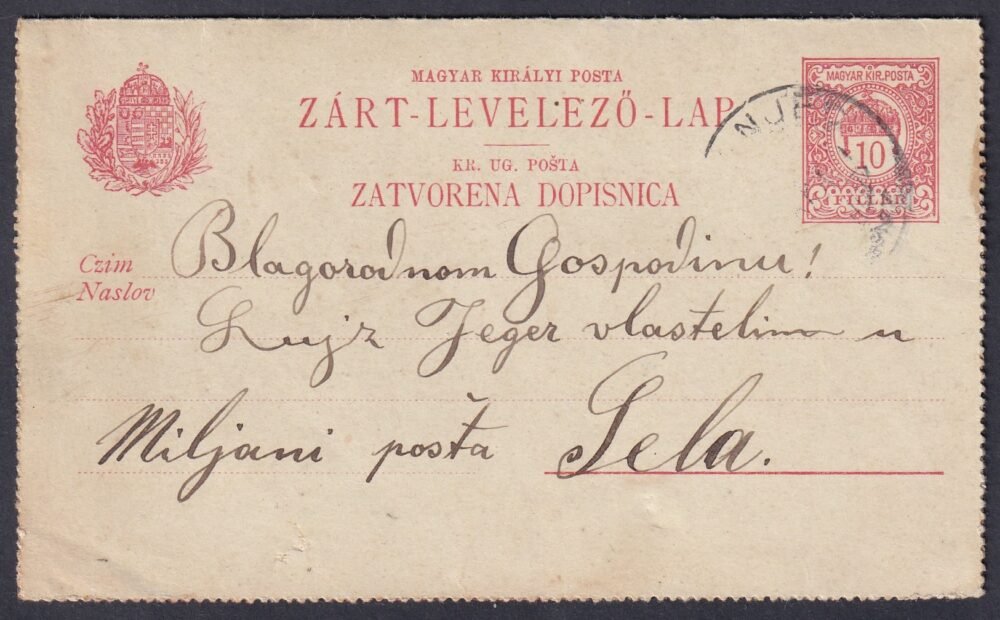 1915. kétnyelvű Zárt-levelezőlap