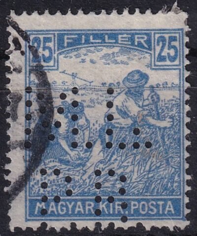 *M.L/P.B.* perfin bélyeg