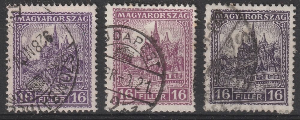 1926. Pengő-fillér 16 f, alap szín és ritkább árnyalatai