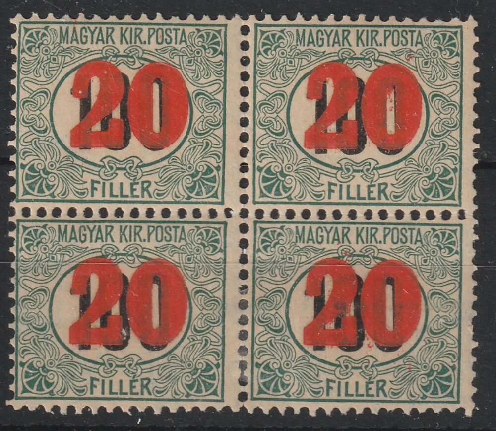 1915. Kisegítő portó 4-es tömbben, III-as vízjeles papíron számvízjellel