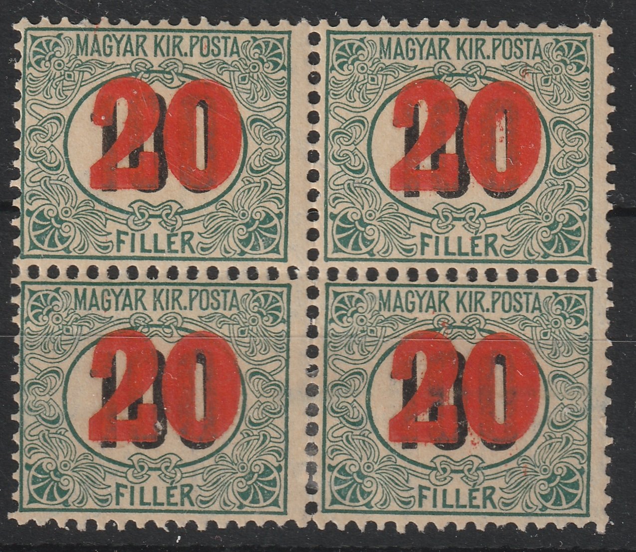 1915. Kisegítő portó 4-es tömbben, III-as vízjeles papíron számvízjellel