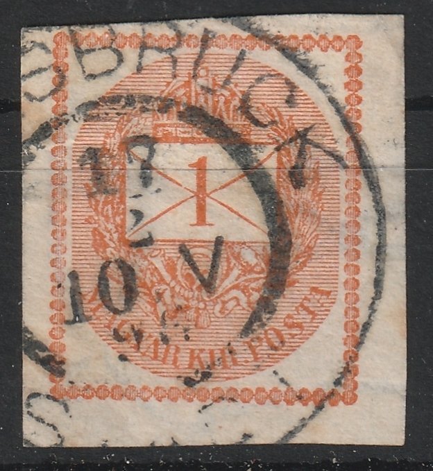 1881. Hírlapbélyeg: ...SBUCK érkezési bélyegzéssel