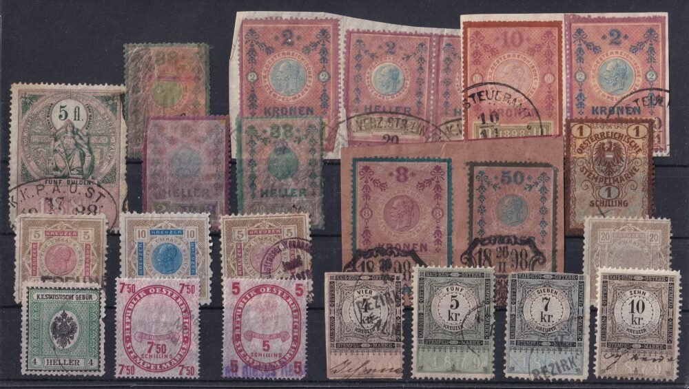 Ausztria, vegyes Illetékbélyeg