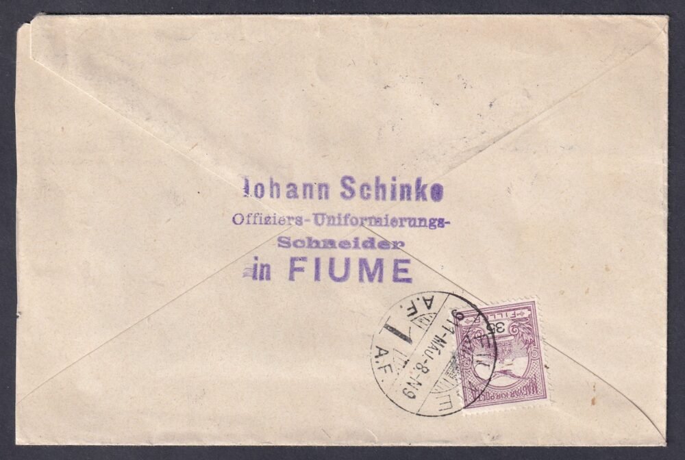 1911. FIUME, Kremsier / Mahren-be feladott levél