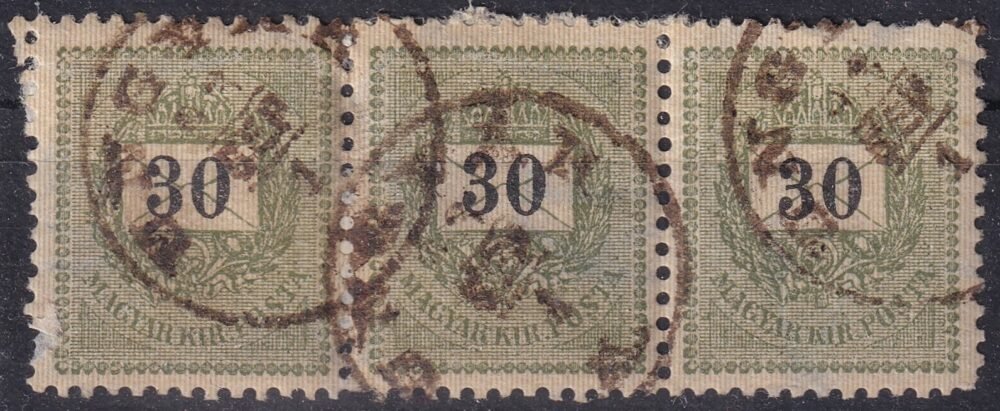 1889. 30 kr hármas csikban – UNGVÁR
