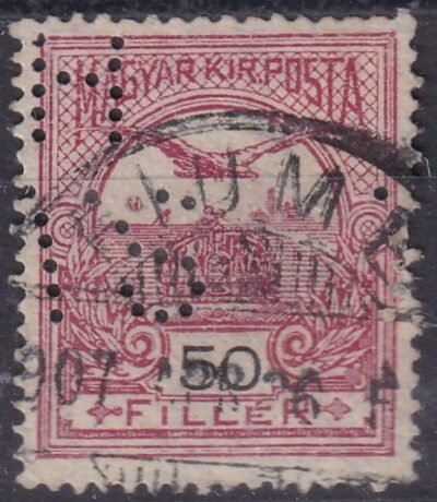 *S.W./H.* perfin bélyeg