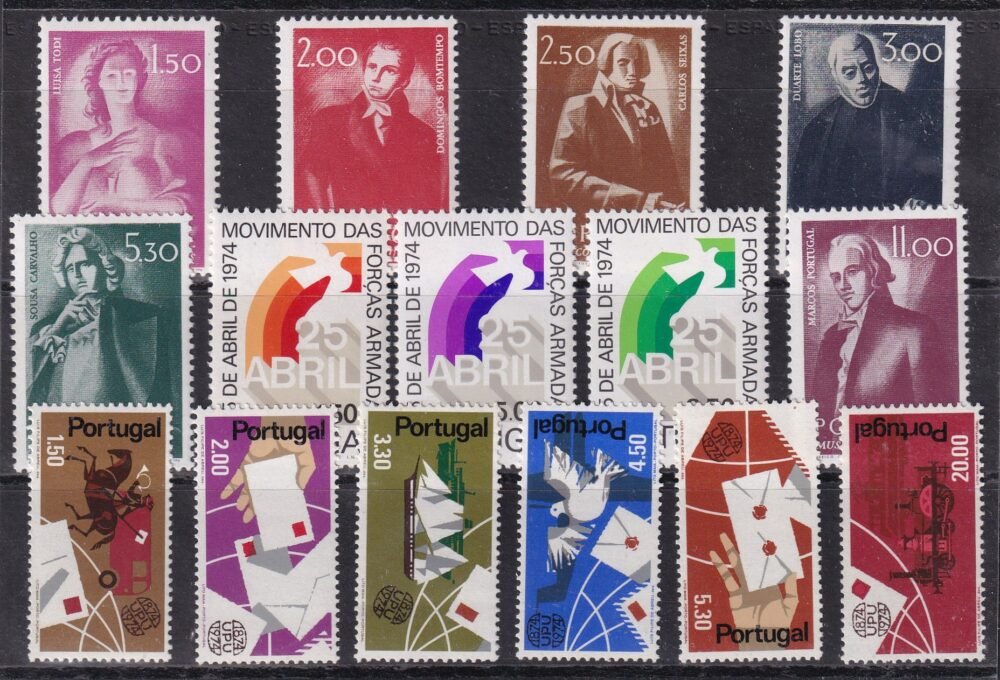Portugália postatiszta bélyegek