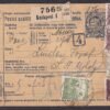1921. Budapesten, Sátoraljaújhelyre feladott (Köztársaság kiadású) teljes szállítólevél