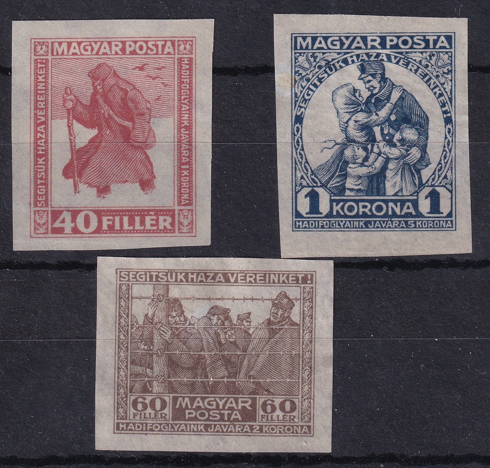 1920. Hadifogos sor - fogazatlan próbanyomat (cigaretta papíron)