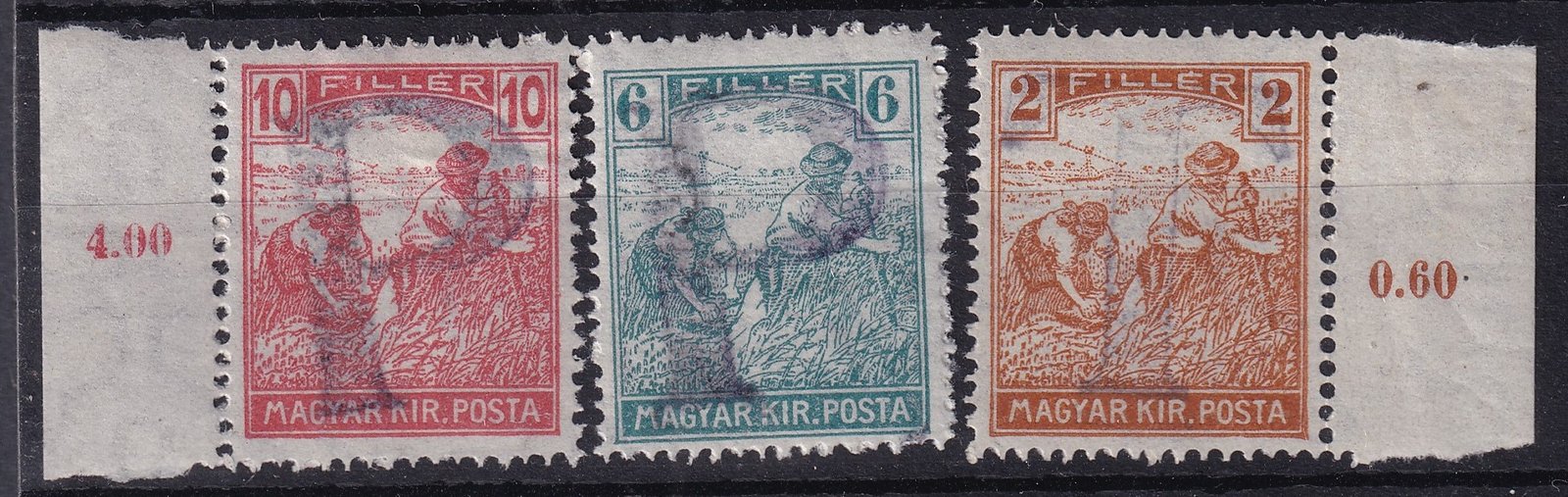 3 db szükségportó bélyeg
